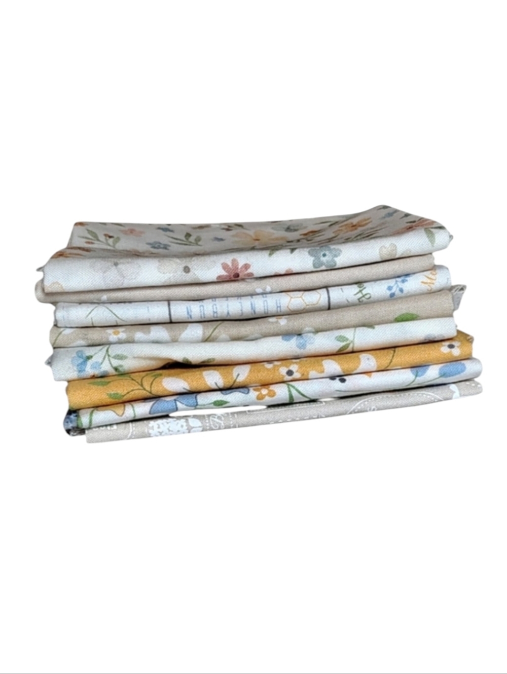 Vintage Riley Blake Yellow Blue Tan and White Floral Spring Retired Fabrics